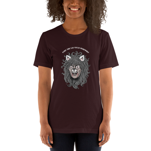 GARY THE WEREWOLF - Faded Gary Face Logo - Unisex T-shirt in Dark Colors