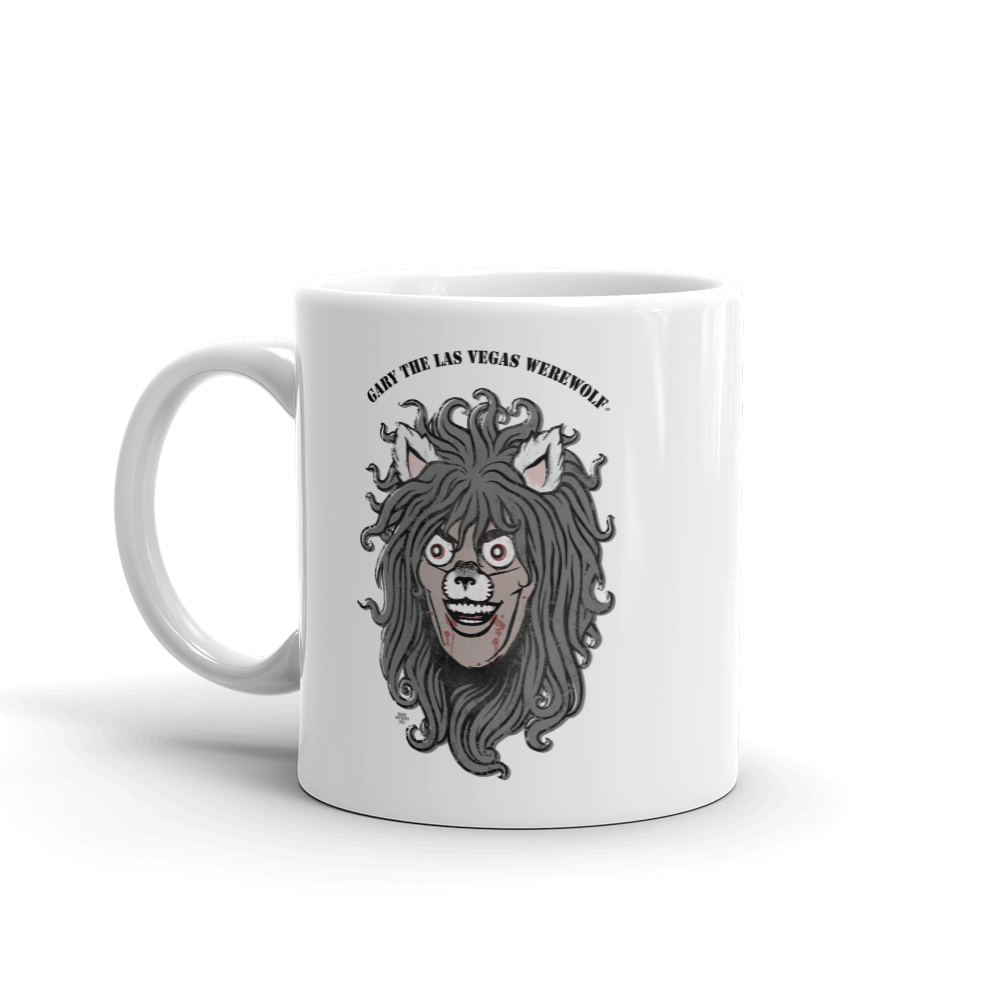 GARY THE WEREWOLF - Faded Gary Face Logo - White Mug