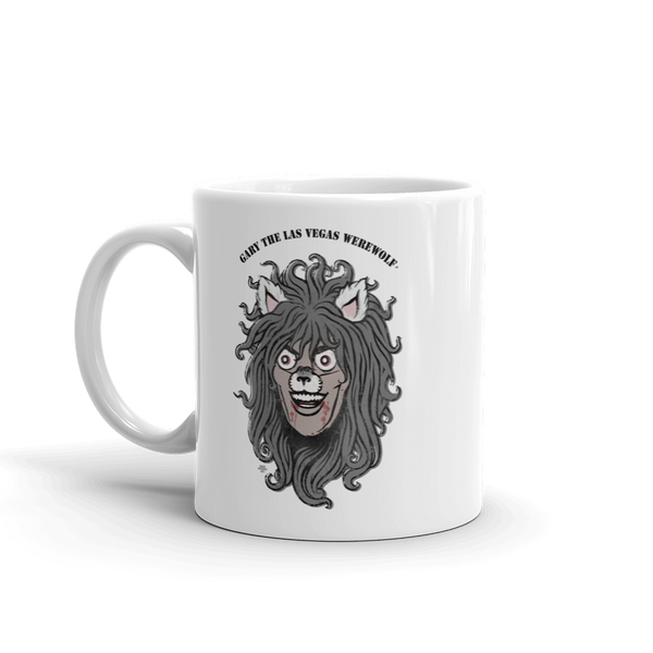 GARY THE WEREWOLF - Faded Gary Face Logo - White Mug