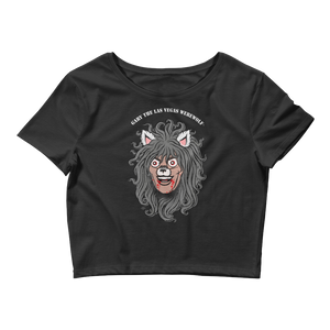 GARY THE WEREWOLF - Orig. Gary Face Logo - Women’s Crop Tee in Black