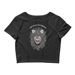 GARY THE WEREWOLF - Faded Gary Face Logo - Crop Tee in Dark Colors