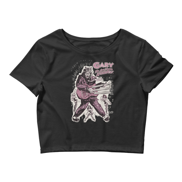 GARY THE WEREWOLF - Pink Rockin' Gary - Women’s Crop Tee