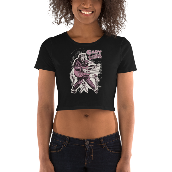 GARY THE WEREWOLF - Pink Rockin' Gary - Women’s Crop Tee