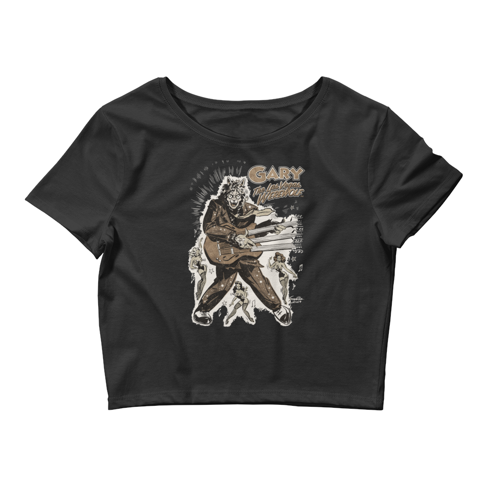 GARY THE WEREWOLF - Bronze Rockin' Gary - Women’s Crop Tee