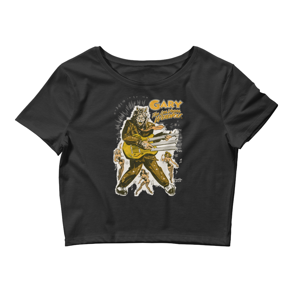 GARY THE WEREWOLF - Gold Rockin' Gary - Women’s Crop Tee