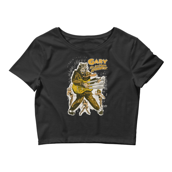 GARY THE WEREWOLF - Gold Rockin' Gary - Women’s Crop Tee