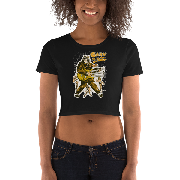 GARY THE WEREWOLF - Gold Rockin' Gary - Women’s Crop Tee