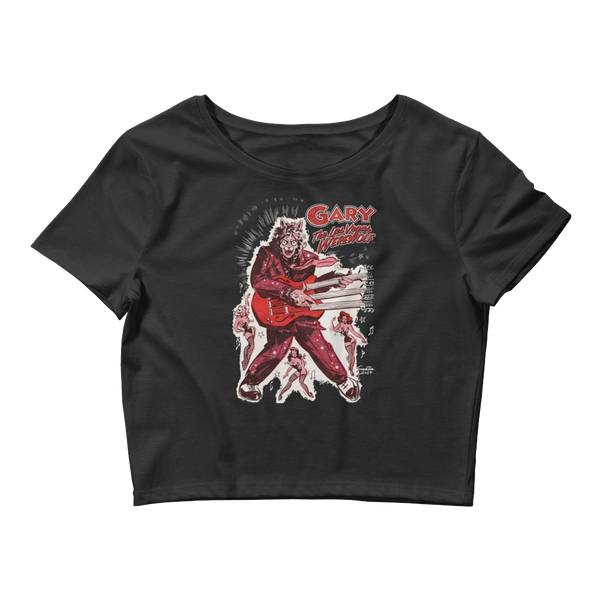 GARY THE WEREWOLF - Red Rockin' Gary - Women’s Crop Tee