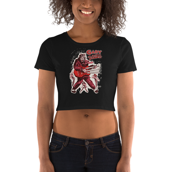 GARY THE WEREWOLF - Red Rockin' Gary - Women’s Crop Tee