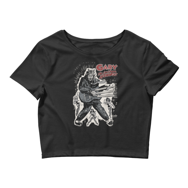 GARY THE WEREWOLF - Silver Rockin' Gary - Women’s Crop Tee