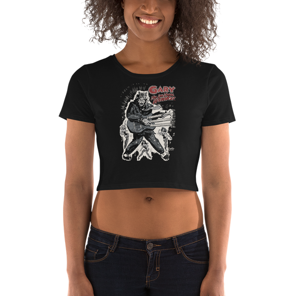 GARY THE WEREWOLF - Silver Rockin' Gary - Women’s Crop Tee