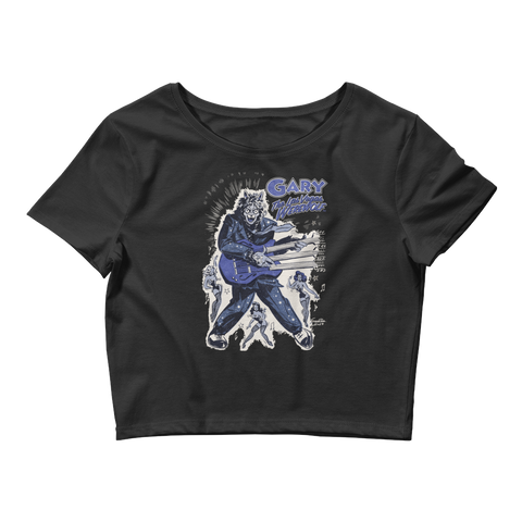 GARY THE WEREWOLF - Blue Rockin' Gary - Women’s Crop Tee