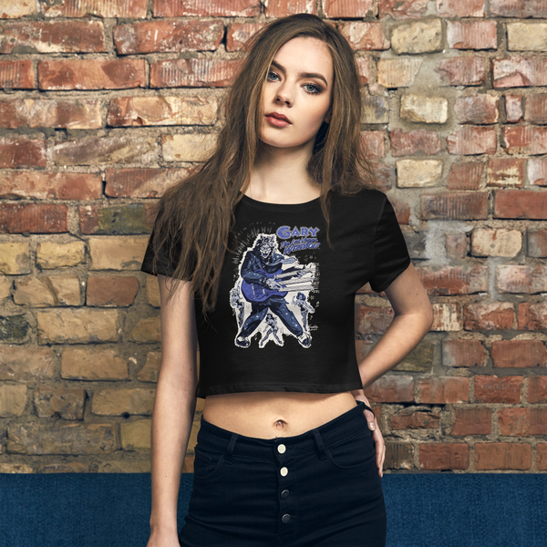 GARY THE WEREWOLF - Blue Rockin' Gary - Women’s Crop Tee