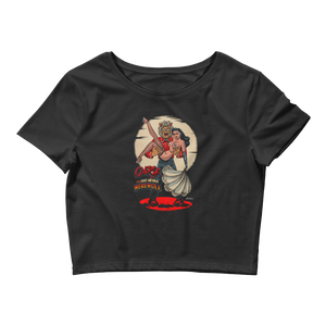 GARY THE WEREWOLF - Black Haired Showgirl - Women’s Crop Tee