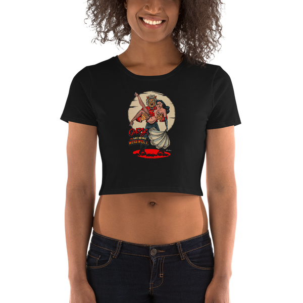 GARY THE WEREWOLF - Black Haired Showgirl - Women’s Crop Tee