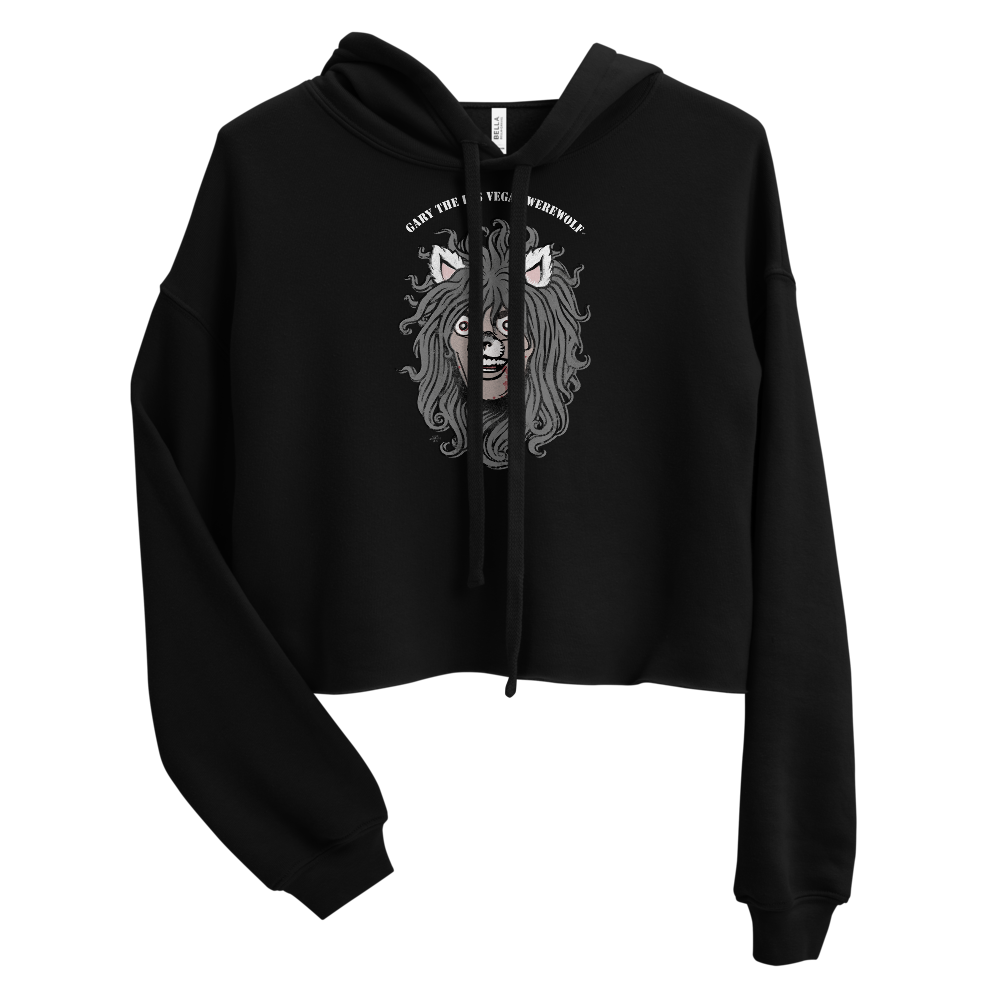 GARY THE WEREWOLF - Faded Gary Face Logo - Crop Hoodie