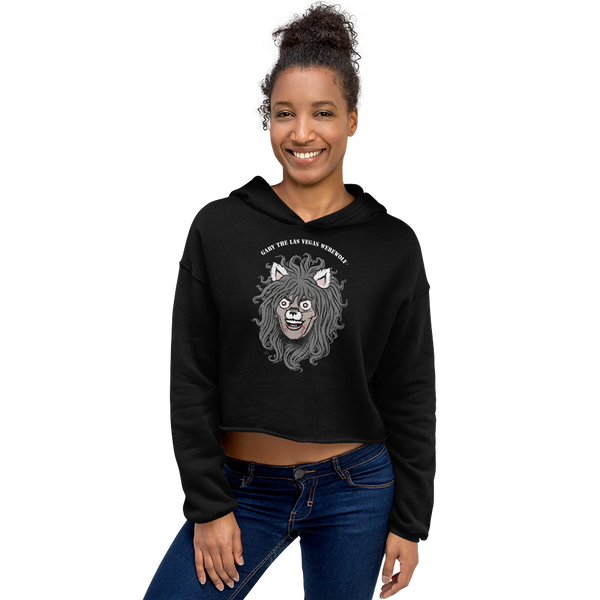 GARY THE WEREWOLF - Faded Gary Face Logo - Crop Hoodie