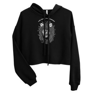 GARY THE WEREWOLF - B&W Gary Face Logo - Crop Hoodie