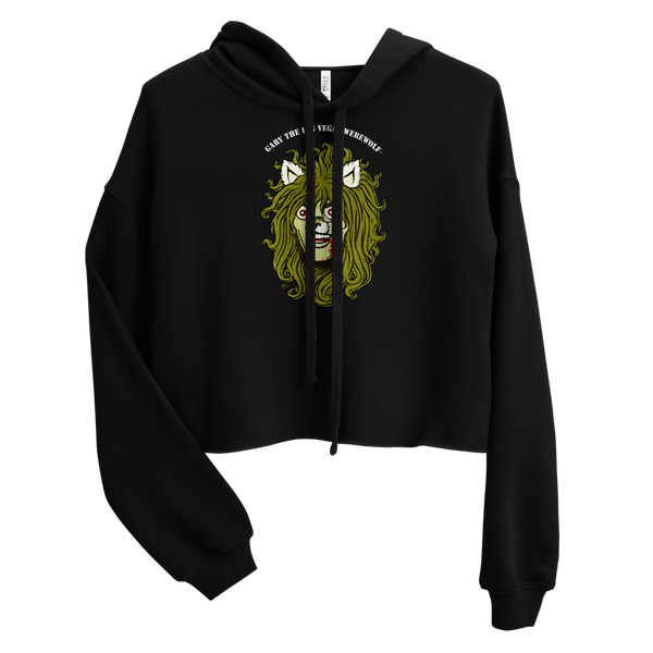 GARY THE WEREWOLF - Monster Green Gary Face Logo - Crop Hoodie