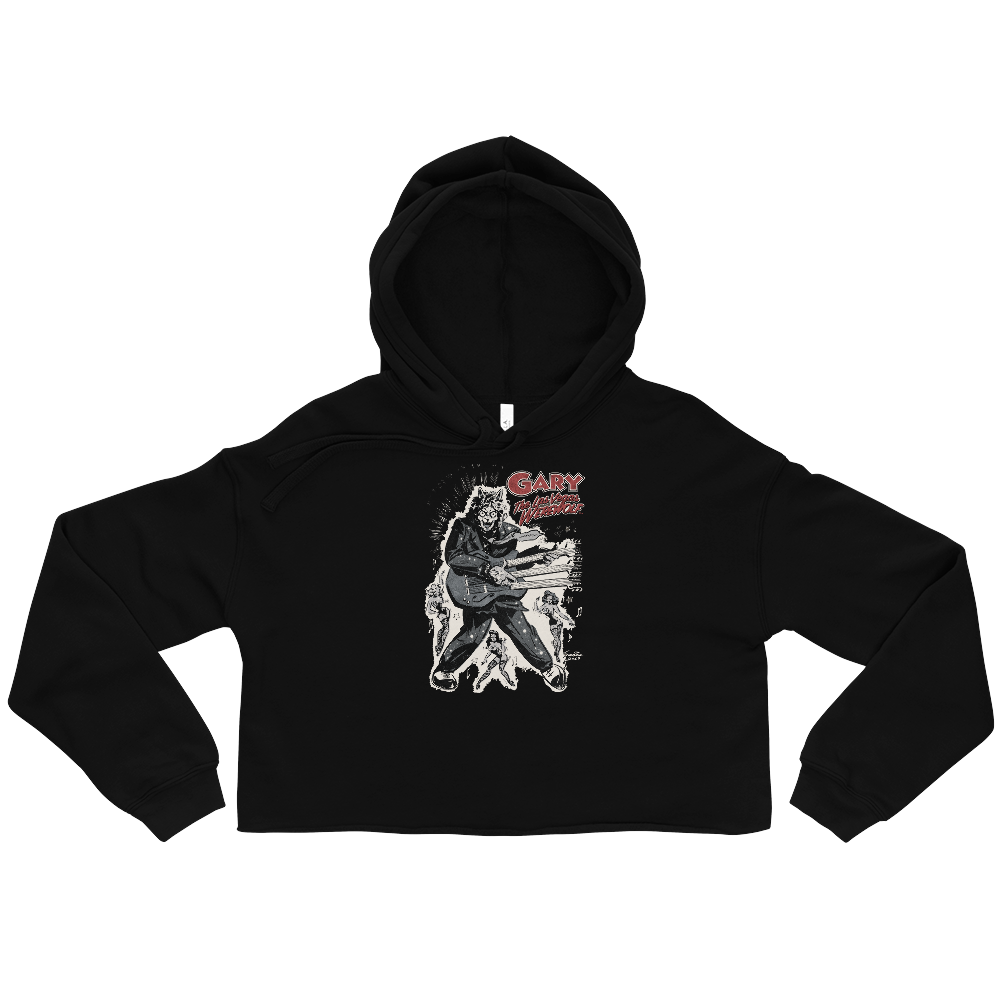 GARY THE WEREWOLF - Silver Rockin' Gary - Crop Hoodie