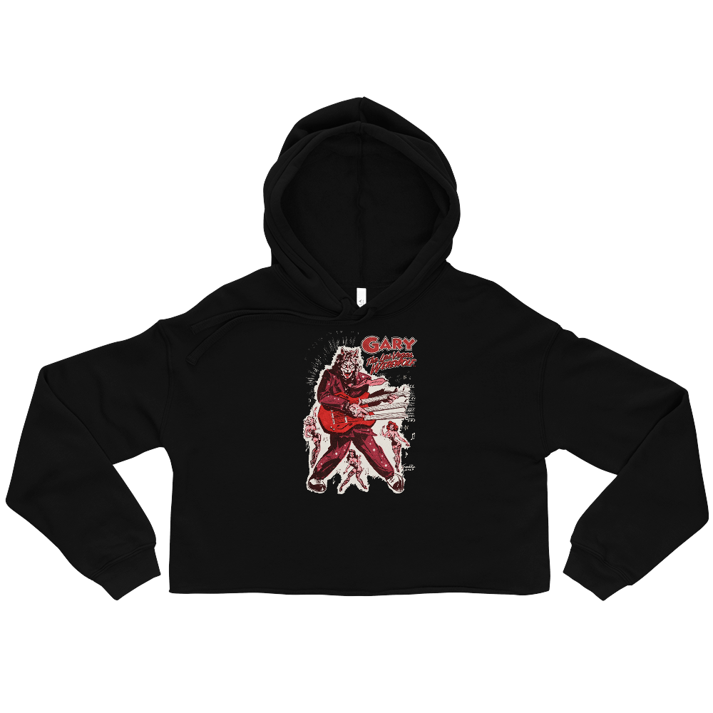 GARY THE WEREWOLF - Red Rockin' Gary - Crop Hoodie