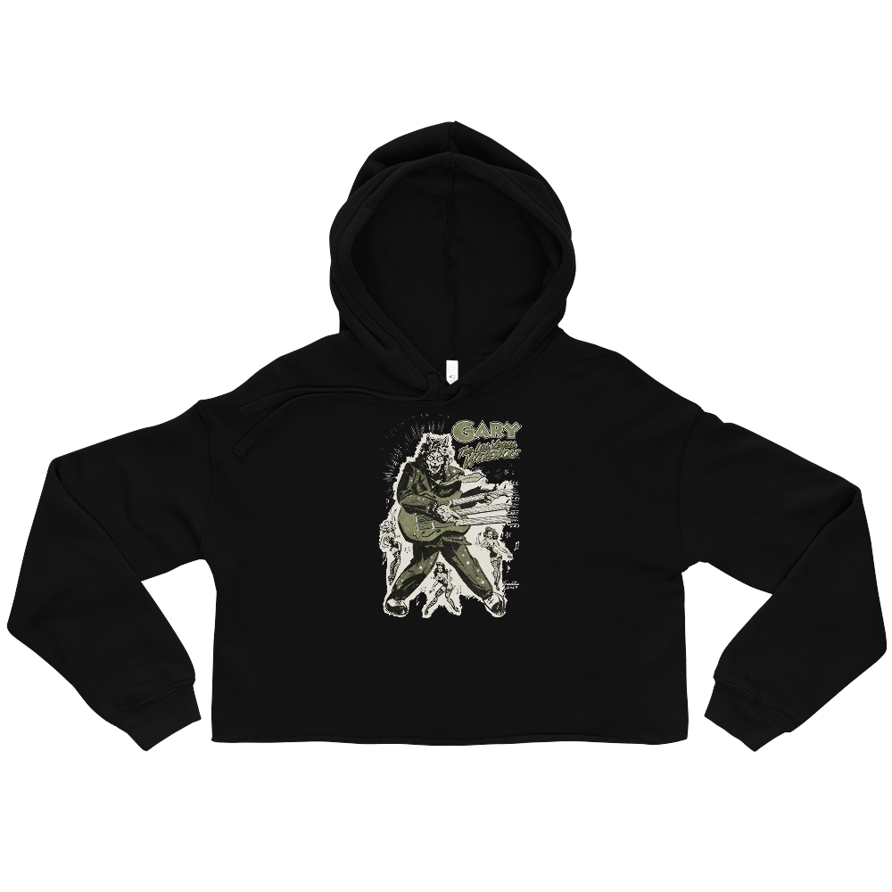 GARY THE WEREWOLF - Olive Green Rockin' Gary - Crop Hoodie