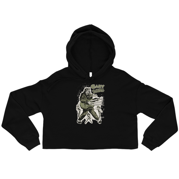 GARY THE WEREWOLF - Olive Green Rockin' Gary - Crop Hoodie