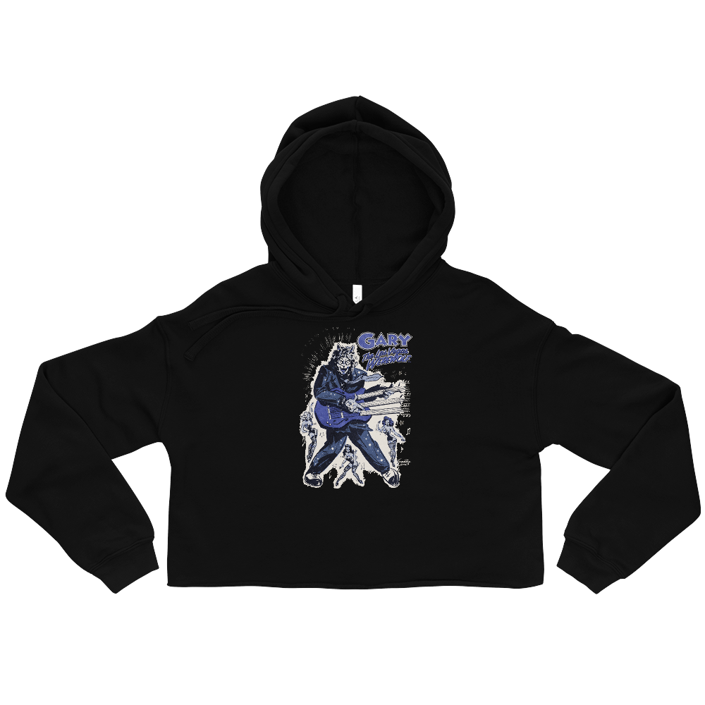 GARY THE WEREWOLF - Blue Rockin' Gary - Crop Hoodie