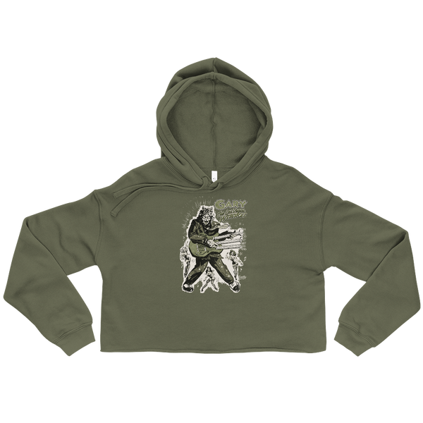 GARY THE WEREWOLF - Olive Green Rockin' Gary - Crop Hoodie