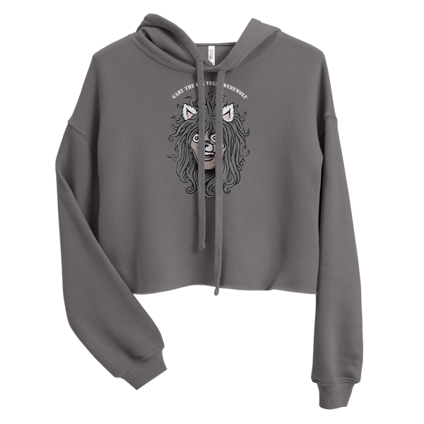 GARY THE WEREWOLF - Faded Gary Face Logo - Crop Hoodie