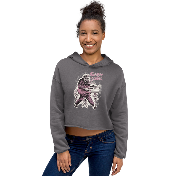 GARY THE WEREWOLF - Pink Rockin' Gary - Crop Hoodie