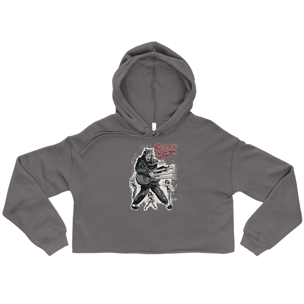 GARY THE WEREWOLF - Silver Rockin' Gary - Crop Hoodie