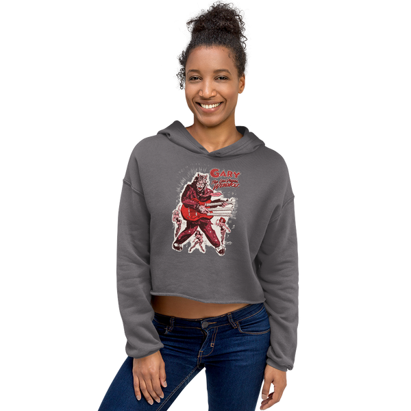 GARY THE WEREWOLF - Red Rockin' Gary - Crop Hoodie